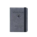 Rejsetaske til pas og dokumenter med elastisk bånd Etui af PU-læder med teksten Passport og motiv af et fly 14,6 x 11 x 1 cm 7