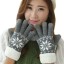 Rękawiczki zimowe damskie ze śnieżynką J2435 9