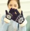 Rękawiczki zimowe damskie ze śnieżynką J2435 6