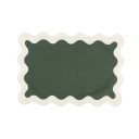 Rektangulärt bordstablett 48 x 33 cm 100% bomull Vågig kant Lekfull design Dekorativt bomullstablett för bord 5