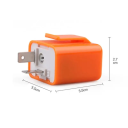 Relæmodstand 12V til LED-blinklys 2-benet 3,5x3,5x2,7 cm Blinkhastighedsregulator 50–200 cyklusser/min Mod hurtig LED-blinkning 2