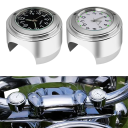 Relógio à prova de água para moto com mostrador que brilha no escuro Acessórios para guiador 22–25 mm Relógio moto com bateria Chave e amortecedor 8