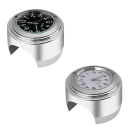 Relógio à prova de água para moto com mostrador que brilha no escuro Acessórios para guiador 22–25 mm Relógio moto com bateria Chave 9