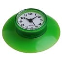 Relógio de parede com ventosa de silicone para superfícies lisas Mostrador analógico com números árabes Inclui bateria de botão AG13 4