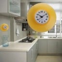 Relógio de parede com ventosa de silicone para superfícies lisas Mostrador analógico com números árabes Inclui bateria de botão AG13 6