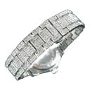 Relógio de quartzo feminino Uniguet Brilhante com pedras e data À prova de água 30 m Diâmetro 34 mm Aço inoxidável Bracelete 3