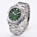 Relógios automáticos de luxo para homem com indicador de reserva de marcha à prova de água 200 m Caixa de 41 mm Vidro de safira Bracelete 5