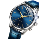 Relógios de homem quartz de negócios 40–44 mm Relógios desportivos com pulseira de couro Fivela Relógios de pulso elegantes para o tempo livre 3