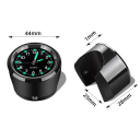 Relógios de motocicleta cromados à prova d'água para guiadores 22–25 mm Quartz relógios de alumínio Mostrador luminoso Visão noturna 10