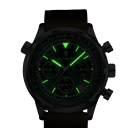 Relógios de pulso de couro para homem de luxo Quartz à prova de água com luz no escuro relógios elegantes com bracelete de 24 cm caixa 9