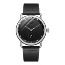 Relógios de quartzo masculinos ONOLA Minimalistas com pequeno segundo À prova de água 30 m Diâmetro 41 mm Aço inoxidável Pulseira de couro 6