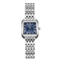 Relógios de senhora de luxo com caixa quadrada 24 x 29 mm Números romanos Movimento de quartzo Aço inoxidável Bracelete articulado 12