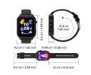 Relógios inteligentes para crianças 18,8 cm comprimento da pulseira 4,2 cm largura 5,2 cm ecrã 18 jogos monitorização do sono calculadora 2