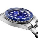 Reloj de cuarzo de acero inoxidable para hombre, 35-39 mm, resistente al agua, para buceo, con manecillas luminosas, cierre plegable 9