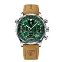Reloj de cuero de lujo para hombre, de cuarzo, resistente al agua, que brilla en la oscuridad, elegante reloj de pulsera con correa de 24 cm, caja de regalo. 12