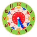 Reloj de madera Montessori de 14 cm, juguete educativo para niños, tiempo de aprendizaje, divertido material didáctico, juguete de madera 2