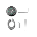 Reloj de manillar de motocicleta de acero inoxidable, resistente al agua, a prueba de golpes, con visión nocturna, hebilla de 22/25 mm 7