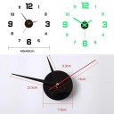 Reloj de pared autoadhesivo acrílico 3D Diseño moderno Variantes luminosas y de color Sin marco Funcionamiento silencioso Apto para sala 7