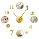 Reloj de pared autoadhesivo con marcos de fotos 3