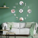 Reloj de pared autoadhesivo con marcos de fotos 1
