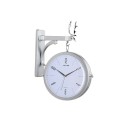 Reloj de pared en consola con adorno decorativo Reloj analógico de manecillas con esfera perpendicular a la pared Metal y resina Funciona 7