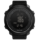 Reloj deportivo digital para hombre, 50 mm, resistente al agua, para correr, nadar, brújula, barómetro, altímetro, podómetro, correa de nailon 3