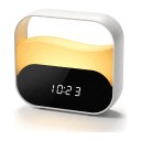 Reloj despertador digital con luz nocturna y simulación del amanecer 3 colores de luz 2 alarmas Batería 2000 mAh 11 x 3,2 x 11,8 cm Blanco 1