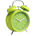 Reloj despertador metálico clásico 16,5 x 10 cm esfera 3D Retro diseño con luz de fondo 9