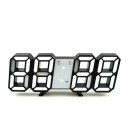Reloj digital LED 3D 16 cm Marco negro Pantalla a color Sobremesa y pared Calendario 3 niveles de brillo Memoria de tiempo 12/24H Alimentación 2