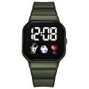 Reloj digital para niños con pantalla LED, colorido reloj de silicona resistente al agua con gran capacidad de lectura, reloj electrónico para niños. 8