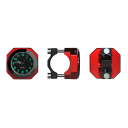 Reloj para manillar de motocicleta de 22-28 mm, resistente al agua IPX7, de aluminio, con esfera luminosa y visibilidad nocturna. Reloj 10