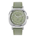 Relojes automáticos de mujer Berny Minimalistas con fecha Resistente al agua 50 m 38 mm Acero inoxidable Cristal de zafiro Correa de tela 9