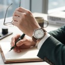 Relojes automáticos para hombres Farasute Elegante con segundero pequeño Resistente al agua 5 bar Diámetro 39 mm Acero inoxidable Cristal 3