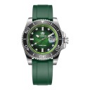 Relojes de buceo para hombres con fecha Correa de goma Impermeables 200 m Bisel de cerámica Caja de 41 mm Acero inoxidable 316L Para nadar 10
