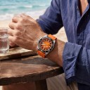 Relojes de buceo para hombres con fecha Correa de goma Impermeables 200 m Bisel de cerámica Caja de 41 mm Acero inoxidable 316L Para nadar 7