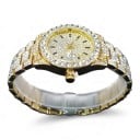 Relojes de cuarzo para mujer Uniguet Brillantes con piedras y fecha Resistente al agua 30 m Diámetro 34 mm Acero inoxidable Pulsera de acero 8