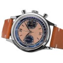 Relojes de Hombre Cronógrafo con Tacómetro Impermeables 100 m Caja 38 mm Acero Inoxidable 316L Cristal Mineral Correa de Cuero Para Cada Día 3