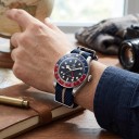 Relojes de hombre GMT con fecha Impermeables 200 m Índices luminosos BGW9 Caja de 39 mm Acero inoxidable 316L Correa de nylon tipo NATO 7