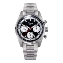 Relojes mecánicos de lujo para hombre Cronógrafo con cuerda manual Tapa transparente Caja de 38 mm Cristal de zafiro Acero inoxidable 316L Pulsera 15