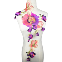 Renda bordada floral 36 x 56 cm Mistura de poliéster e algodão tecido de renda decorativa para adornar vestidos roupas acessórios 6