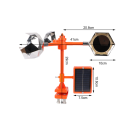 Repelent solar pentru păsări 360° cu energie eoliană Funcție vocală și reflexivă repelent exterior pentru dăunători Dispozitiv de grădină 6