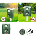 Repelent ultrasonic pentru animale 360° cu senzor infraroșu și alarmă LED, repelent impermeabil verde pentru șoareci și animale pentru grădină 2