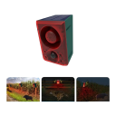 Repelente solar de animales con sensor de movimiento 5–8 m sonido de ladrido de perro y LED parpadeante batería de Li-ion 1200 mAh ABS para protección de jardín 2