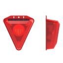 Repelente solar de animales con sonido de ladrido de perro 129 dB y luces LED intermitentes IP65 plástico rojo para protección de jardín y terreno 6