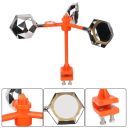 Repelente solar de aves de 360° con energía eólica, voz y reflector, para exteriores, repelente ultrasónico de plagas, equipo de jardinería. 4
