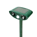 Repelente ultrasónico de animales con alimentación solar 37.5 x 15 cm ABS verde impermeable ahuyentador con ondas sonoras para jardín 4