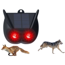 Repellente ultrasonico per parassiti con luce rossa lampeggiante Ricarica solare ABS nera per la protezione di giardini e animali domestici 2