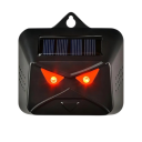 Repellente ultrasonico per parassiti con luci LED rosse 20 m di portata 120° angolo Pannello solare batteria al litio nera per giardino 1