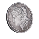 Replica van een 19e-eeuwse herdenkingsdollarmunt van 3,8 cm uit de VS, 1878, 1879 Verzilverde metalen munt van de Verenigde Staten van Amerika 4