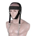 Reposacabezas de refuerzo con cadena metálica y acolchado de neopreno para entrenamiento de cuello y nuca en fitness o rehabilitación. 3
